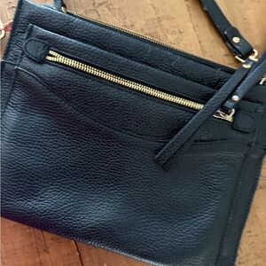 Elegant Black Leather Crossbody Bag